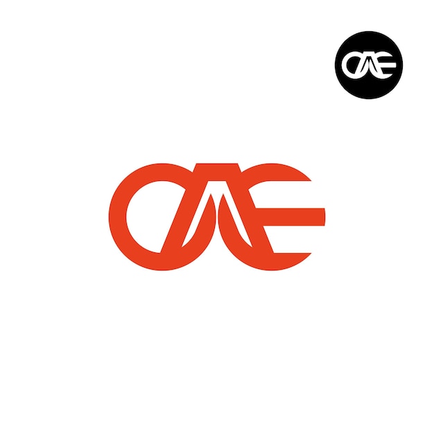 Brief OAE monogram logo ontwerp