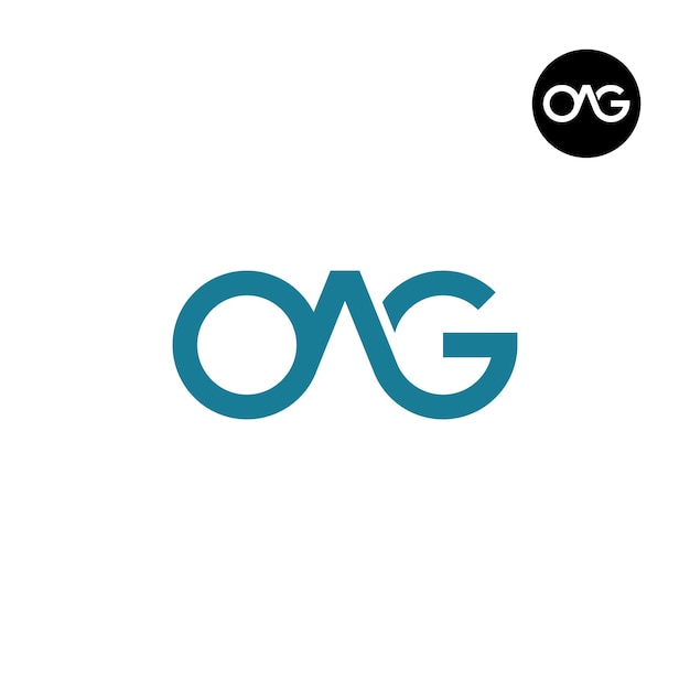 Vector brief oag monogram logo ontwerp eenvoudig