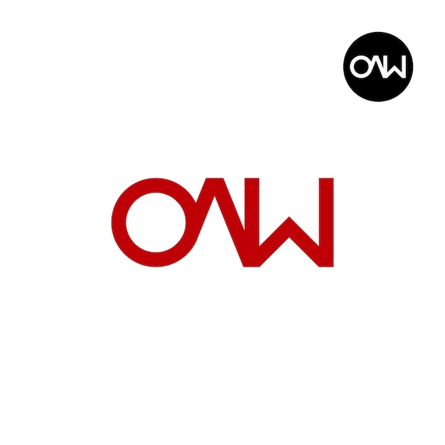 Vector brief oaw monogram logo ontwerp