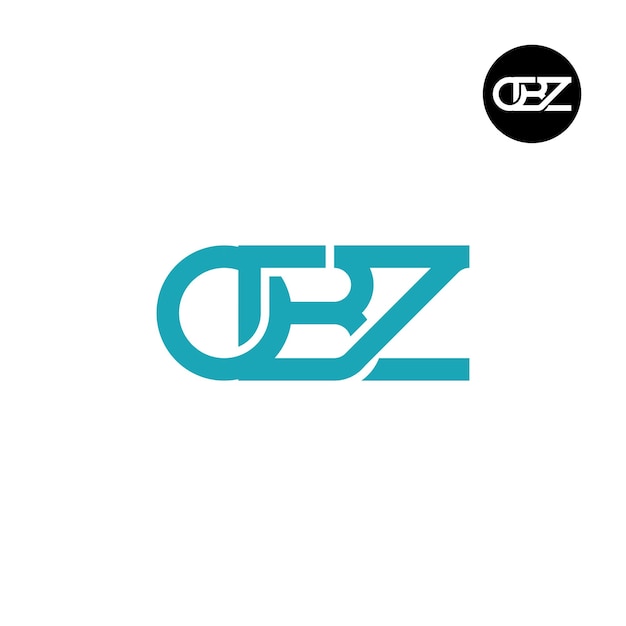 Brief OBZ monogram logo ontwerp