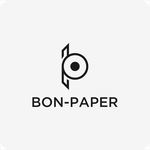 Brief P papier Logo, P voor papier