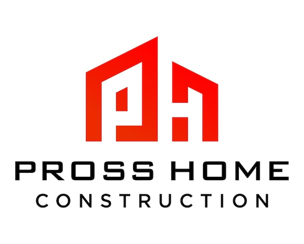 Brief PH monogram woningbouw onroerend goed logo ontwerp