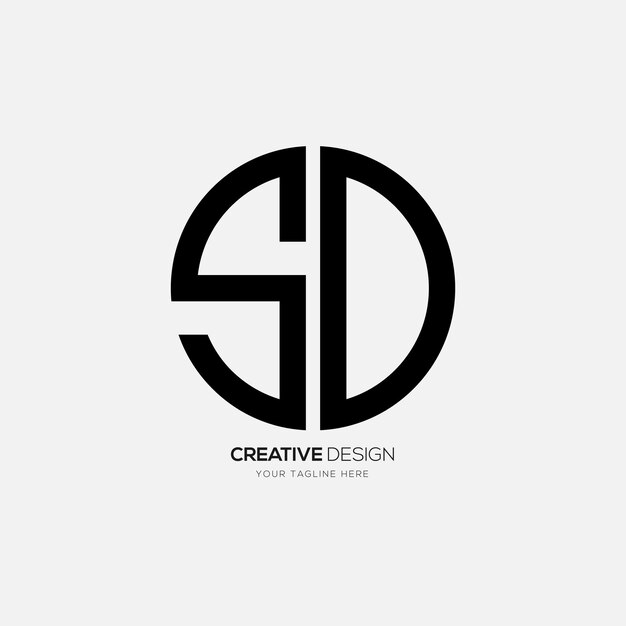 Brief SD cirkelvorm creatief logo