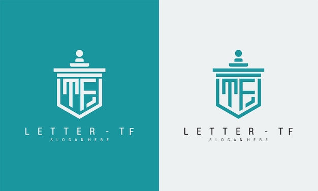 Brief tf logo pictogram ontwerpsjabloon premium vector premium vector premium vector