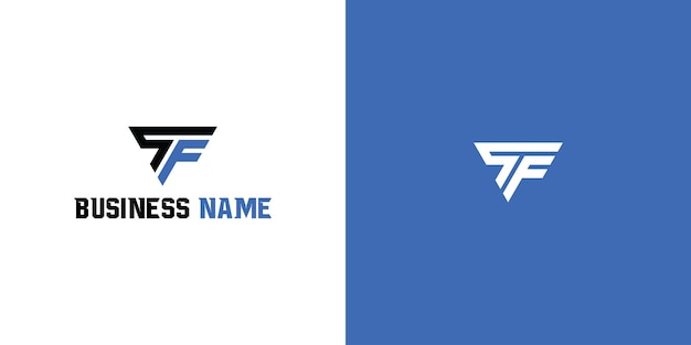 brief TF TF logo vector ontwerpsjabloon