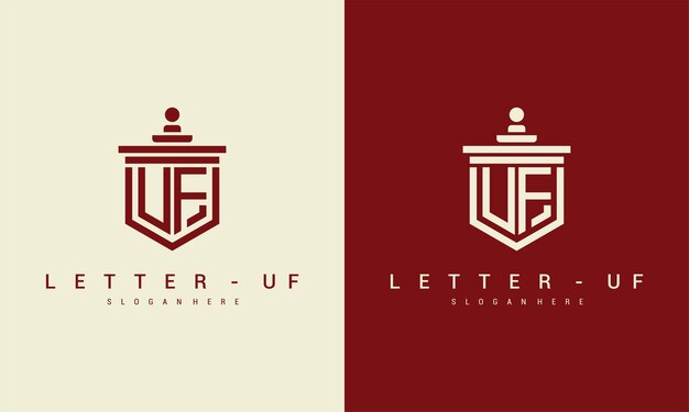 Brief uf logo pictogram ontwerpsjabloon premium vector premium vector Premium Vector