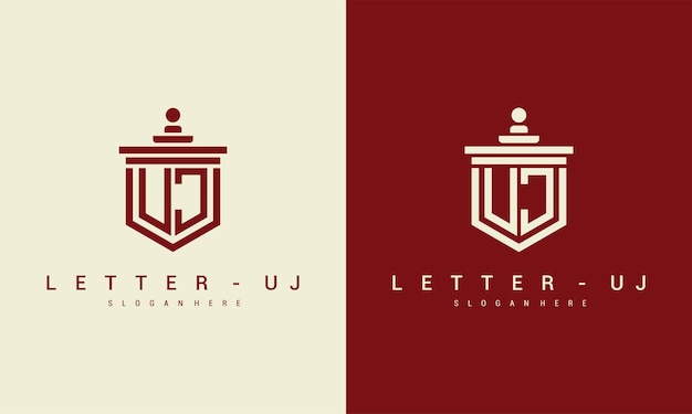 Brief uj logo pictogram ontwerpsjabloon premium vector premium vector Premium Vector