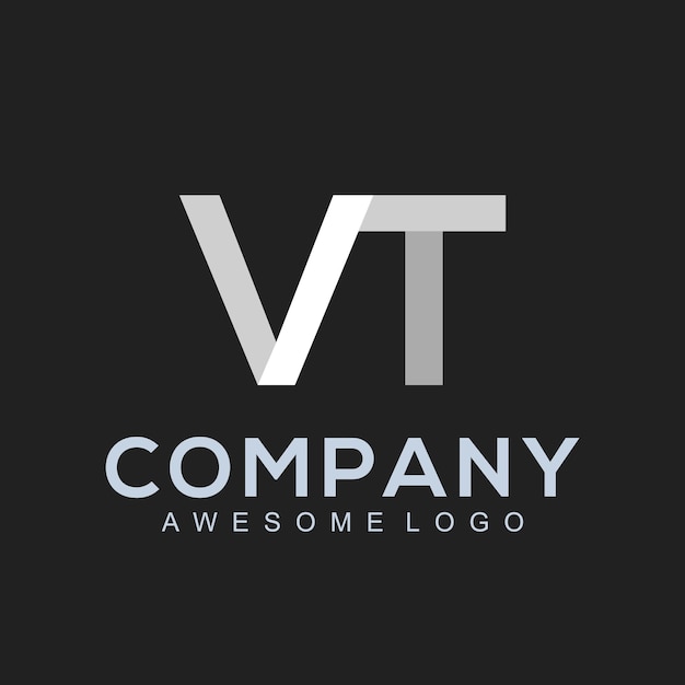 Brief VT logo ontwerpsjabloon concept bedrijf