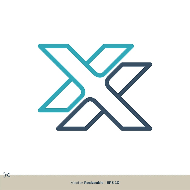 Brief X Vector Logo Template Illustratie Ontwerp Vector EPS 10