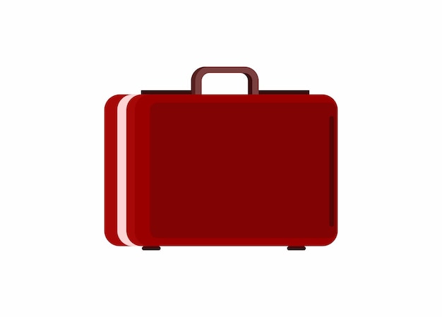 Briefcase bag Simple flat illustration