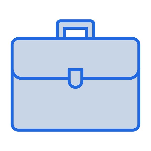 Briefcase Blue Tone Illustration