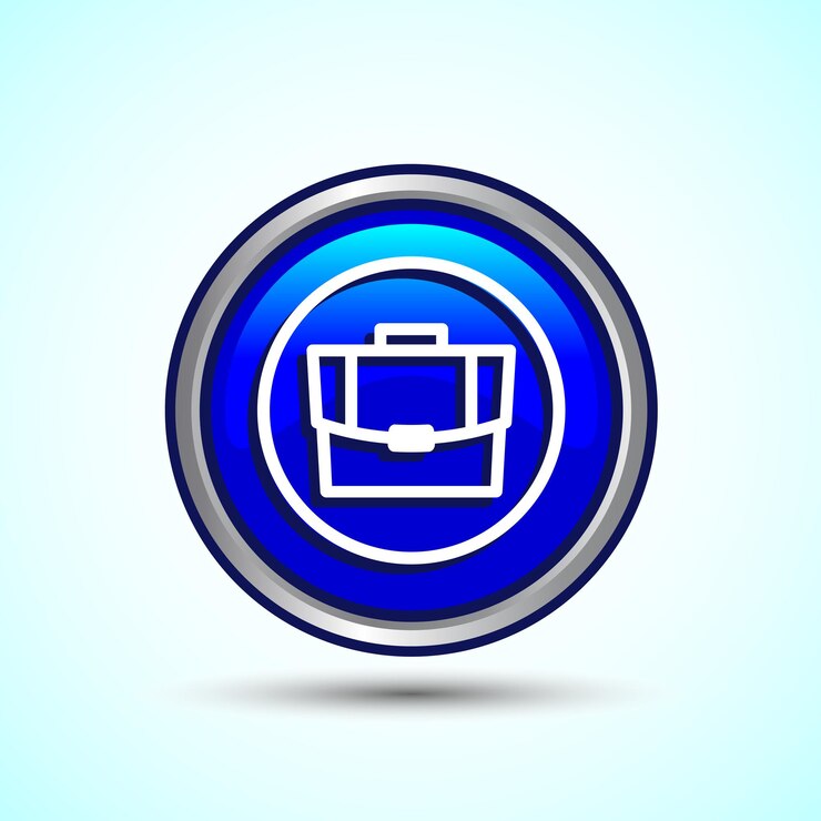 Вектор икона портфеля иллюстрация икона сумки для приложений и веб-сайтов красный цвет дизайн кнопки