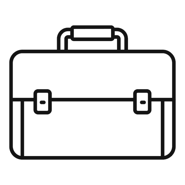 Иконка портфеля Контур векторной иконки портфеля для веб-дизайна изолирован на белом фоне