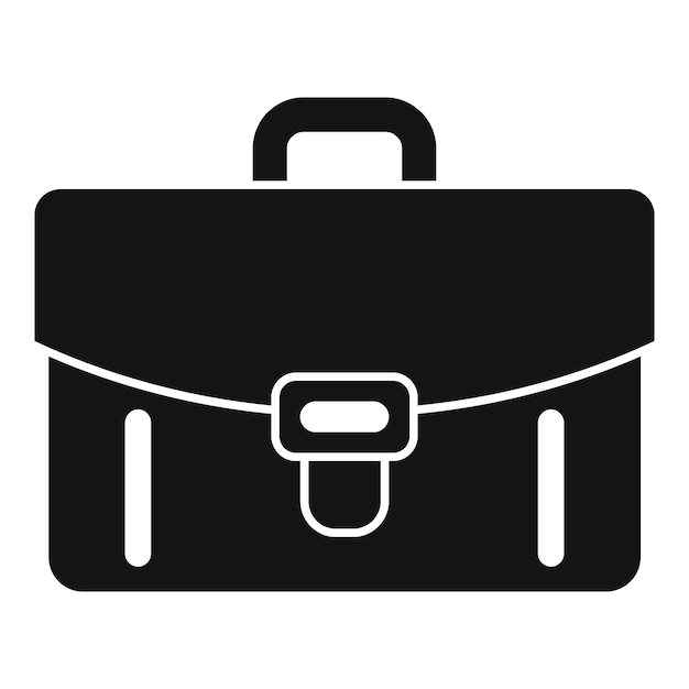 Vector briefcase icon simple vector help support work online