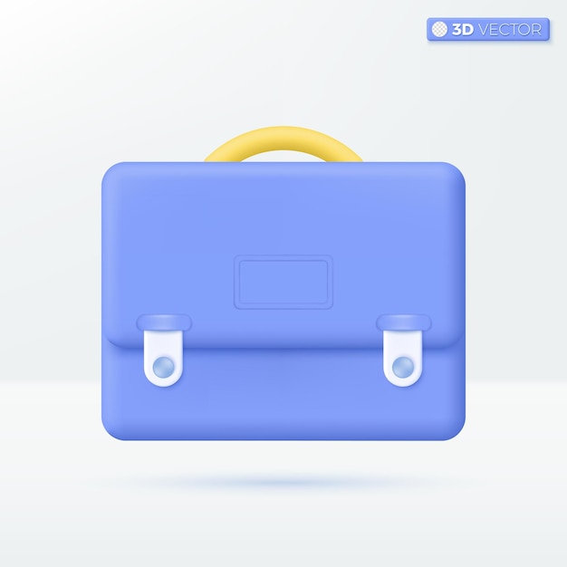 briefcase icon symbols businessman learning schoolbag finance education concept 3d vector isolated illustration design cartoon pastel minimal style you can used for design ux ui print ad