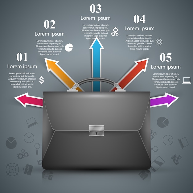 Progettazione infografica valigetta