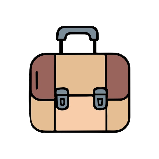 briefcase line color icon design