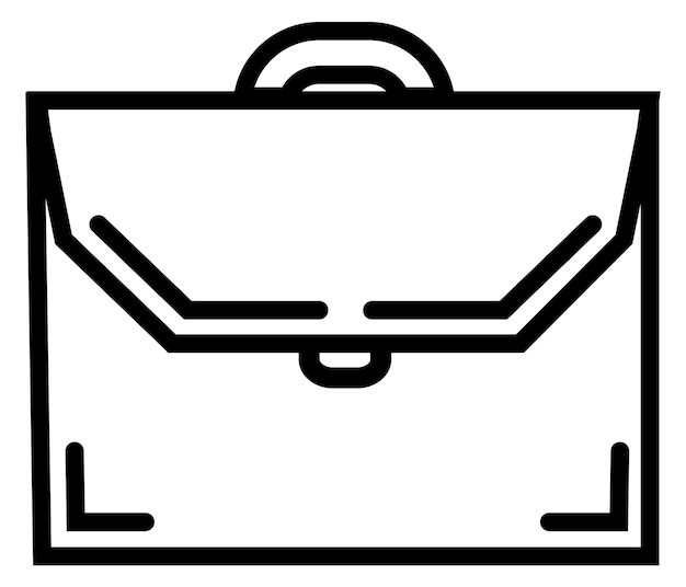 Briefcase line icon Business work bag symbol