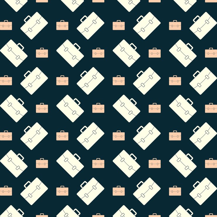 Vector briefcase luxury blue repeating pattern beautiful vector illustration background