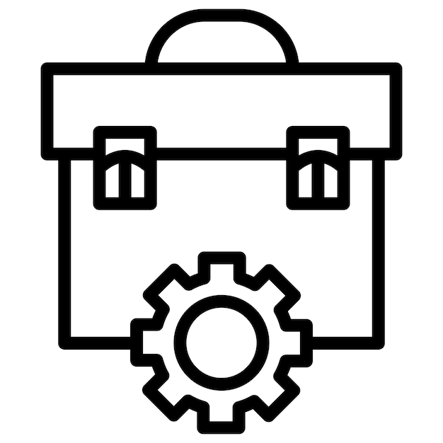 briefcase settings icon vector image can be used for documents and files