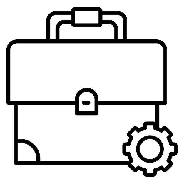 briefcase settings vector icon can be used for documents and files iconset