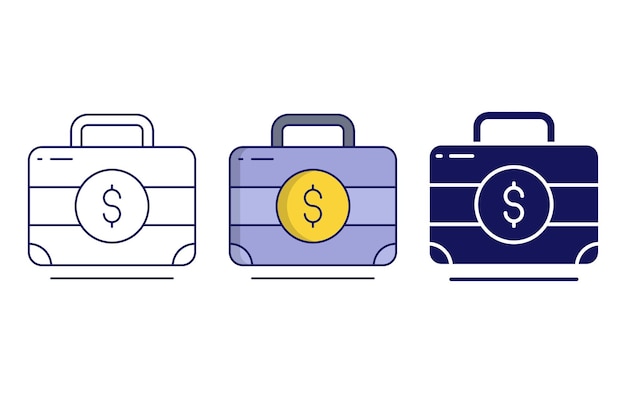 Briefcase vector icon