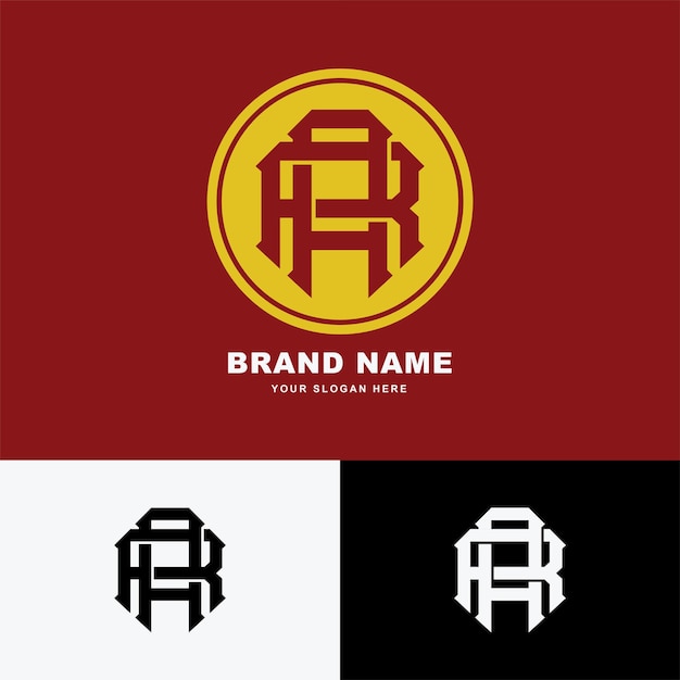 Brieven AR of RA monogram sjabloon logo initiaal voor kleding, kleding, merk