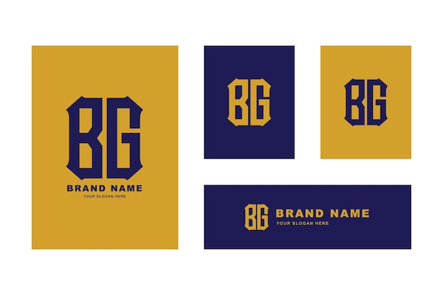 Brieven BG of GB monogram sjabloon logo initiaal voor kleding, kleding, merk