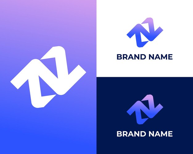 Brieven monogram pictogram logo NZZNN en Z