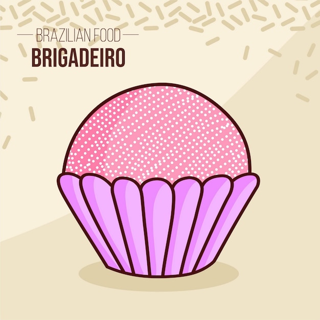 Vettore brigadeiro brasil brasile cibo brasiliano al cioccolato