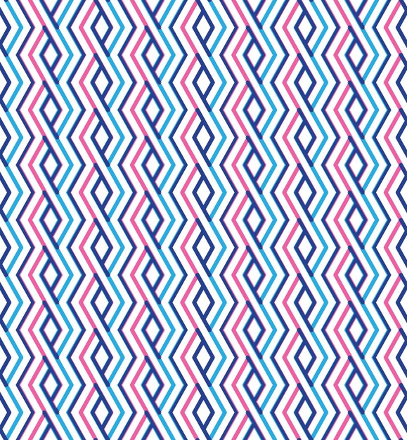 Vector bright abstract seamless pattern with interweave lines vector psychedelic wallpaper with stripes endless decorative background