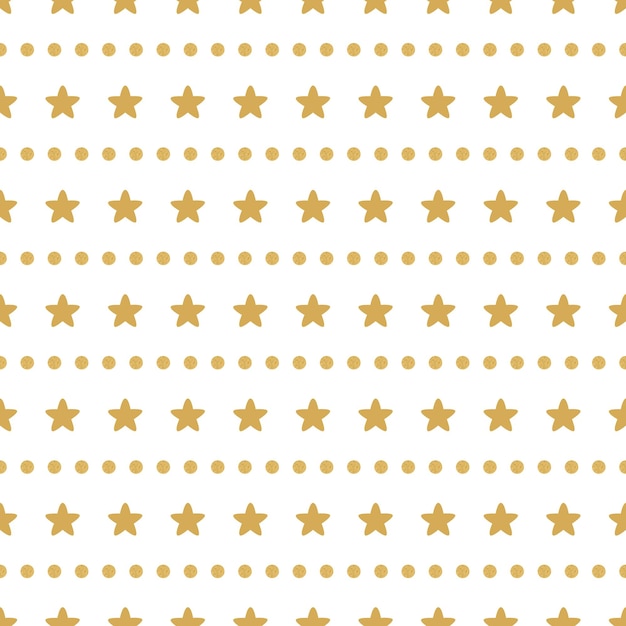 Vector bright abstract white modern seamless pattern with golden stars and polka dot lines vector illustration for wrapping website invitation design shiny gold background golden texture festive banner