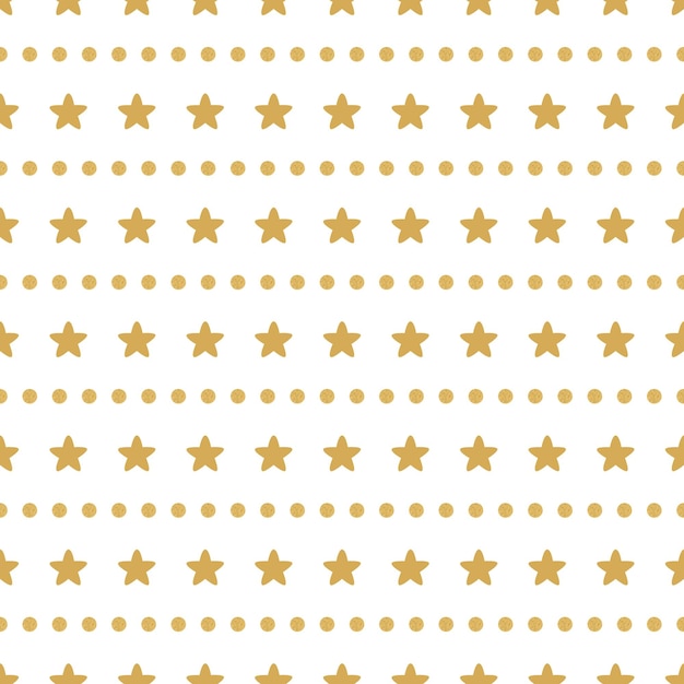 Vector bright abstract white modern seamless pattern with golden stars and polka dot lines vector illustration for wrapping website invitation design shiny gold background golden texture festive banner