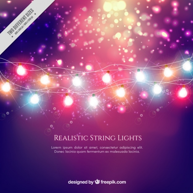 Vector bright background of blurred lights