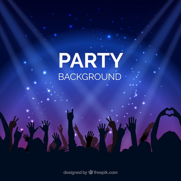 Premium Vector | Bright background with party people