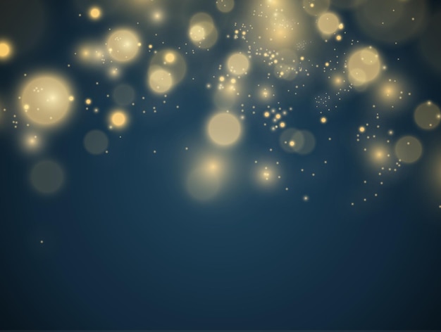 bright beautiful golden sparks on a background