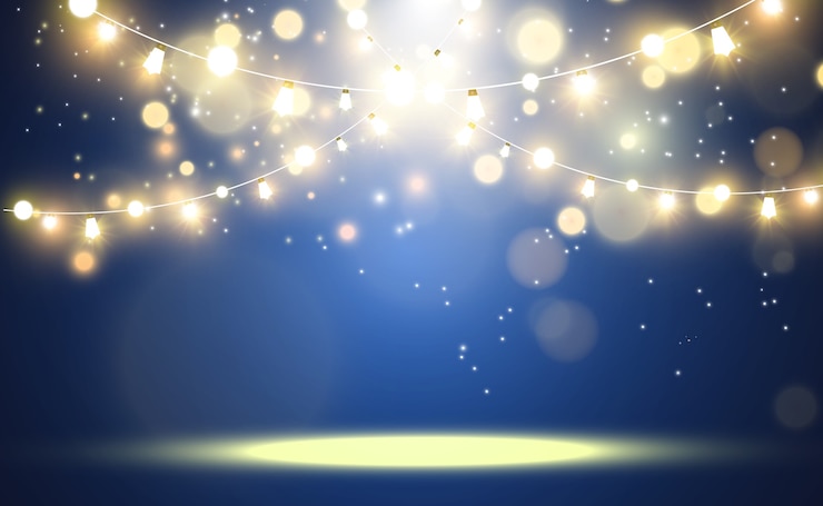 Vector bright beautiful lights