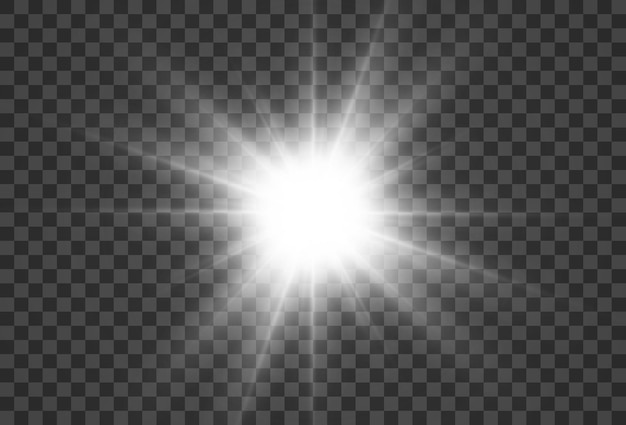 Bright beautiful star  illustration of a light effect