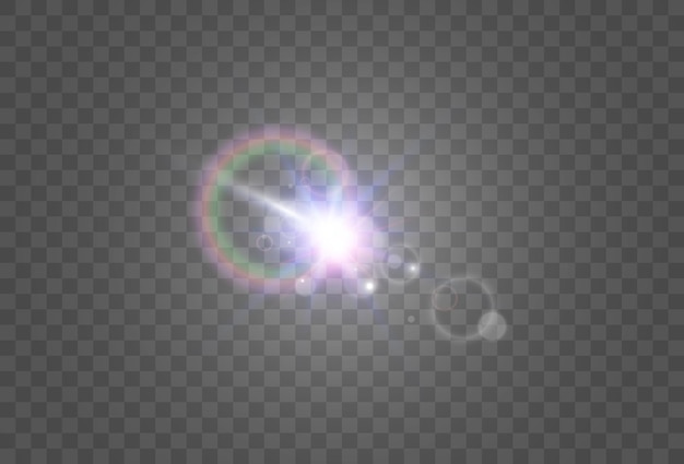 Illustrazione brillante bella stella di un effetto di luce