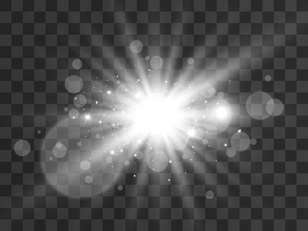 Illustrazione brillante bella stella di un effetto di luce