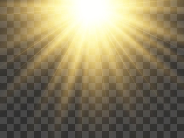 Bright beautiful star.vector illustration of a light effect on a transparent background.