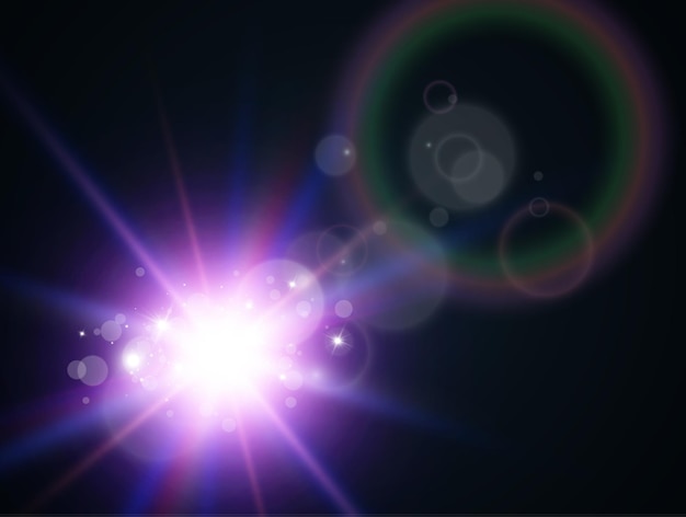 Bright beautiful starVector illustration of a light effect on a background