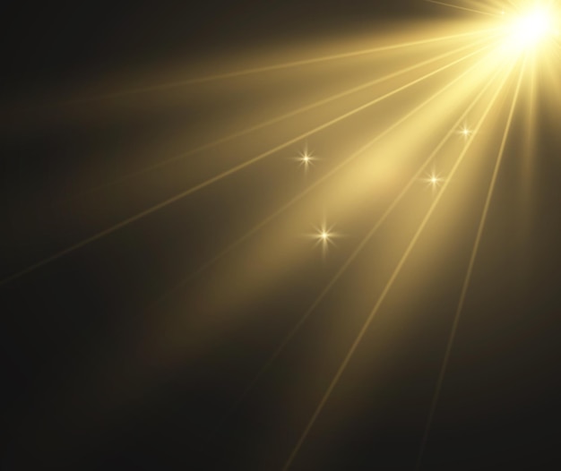 Bright beautiful starVector illustration of a light effect on a transparent background