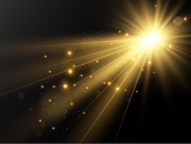 Bright beautiful starVector illustration of a light effect on a transparent background