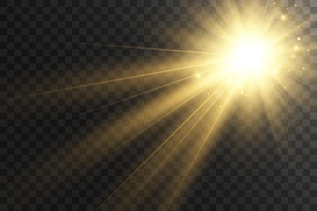 Bright beautiful starVector illustration of a light effect on a transparent background