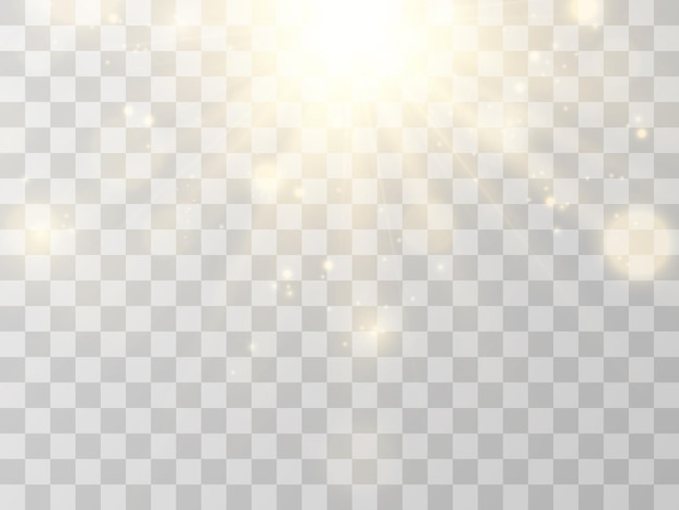 Bright beautiful starvector illustration of a light effect on a transparent background