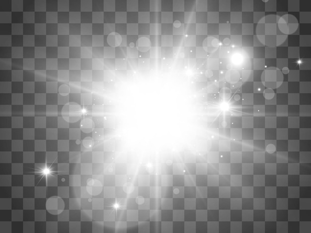 Bright beautiful starVector illustration of a light effect on a transparent background