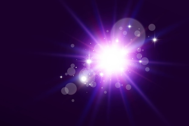 Bright beautiful starVector illustration of a light effect on a transparent background