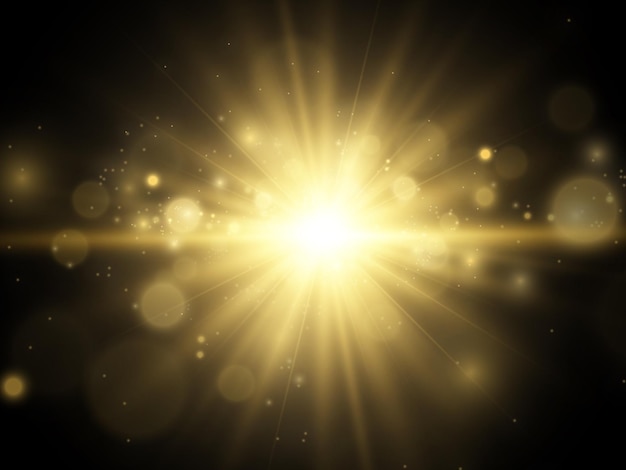 Bright beautiful starVector illustration of a light effect on a transparent background