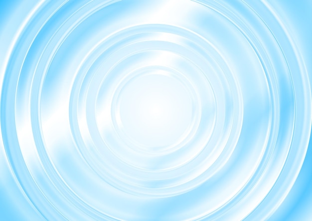 Bright blue abstract smooth circle background